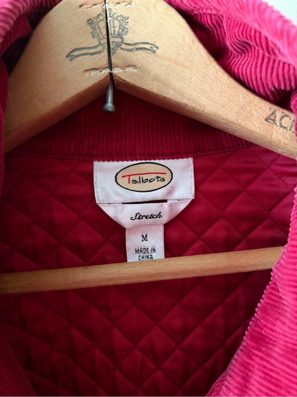 Talbots Quilted Bright Red Snap-Front Puffer Jacket - Picture 2 of 3